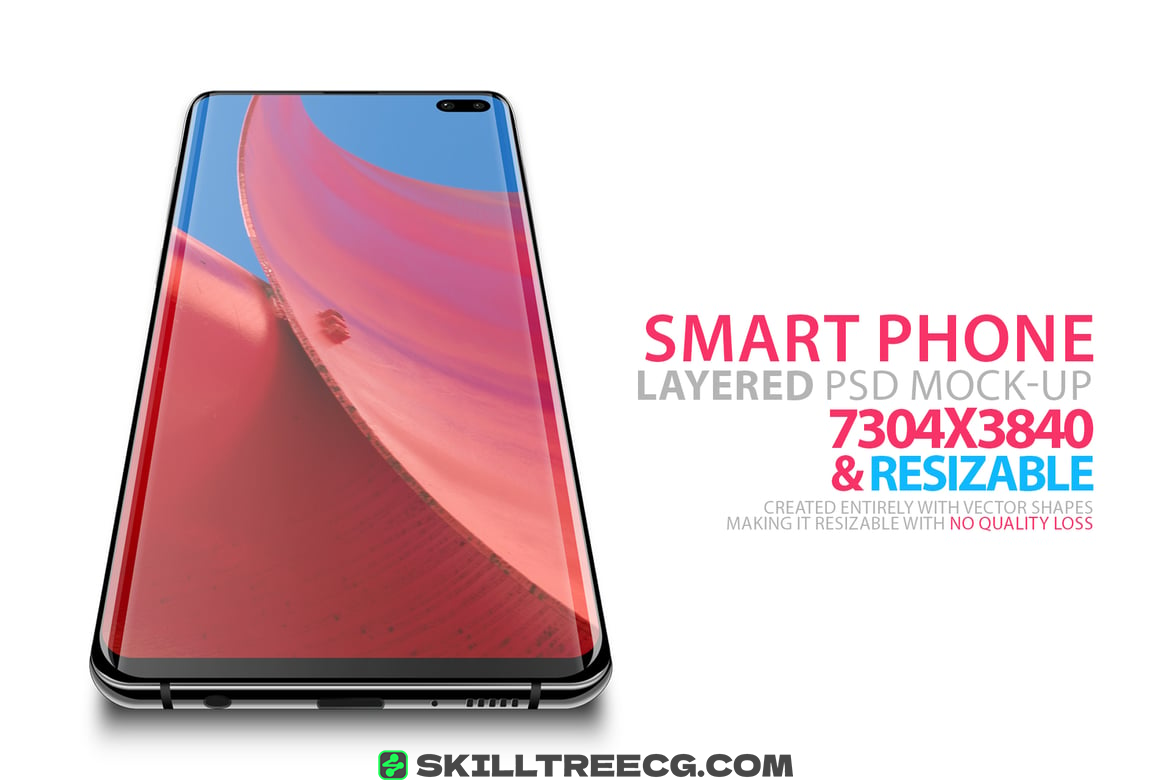 Galaxy S10 Layered Smartphone Vector PSD Mock-Ups（281003）-技能树